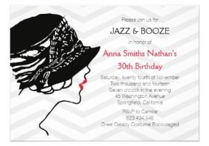 Jazz Party Invitations Jazz Booze Great Gatsby Birthday Invitation Zazzle