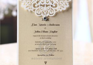 Jeweled Wedding Invitations Jeweled Laser Cut Modern Wedding Invitations