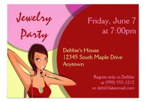 Jewellery Party Invitation Template Custom Jewelry Party Invitations Zazzle Com