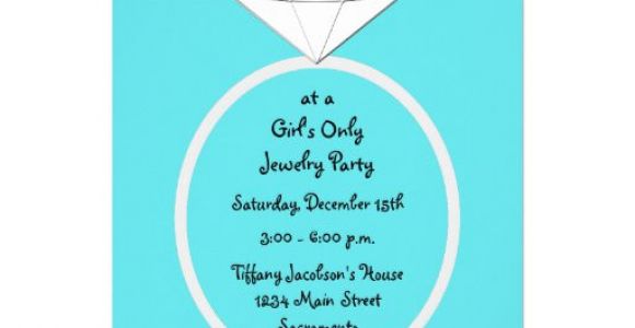 Jewellery Party Invitation Template Jewelry Party Invitation Template 5 Quot X 7 Quot Invitation Card