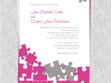 Jigsaw Puzzle Party Invitations Jigsaw Puzzle Wedding Invite Wedding Invitation