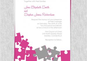 Jigsaw Puzzle Party Invitations Jigsaw Puzzle Wedding Invite Wedding Invitation