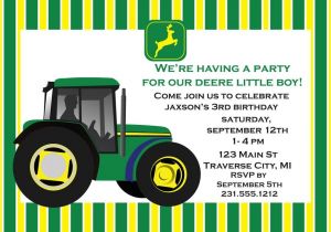John Deere Party Invitations Free Free John Deere Birthday Invitations Bagvania Free
