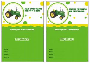 John Deere Tractor Birthday Party Invitations Baptism Invitation John Deere Invitations Superb