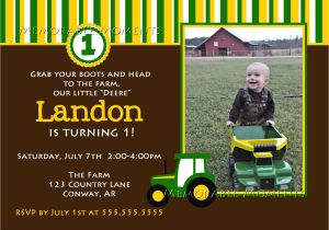 John Deere Tractor Birthday Party Invitations Birthday Invitations John Deere Farm Birthday