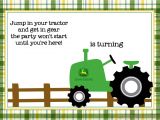 John Deere Tractor Birthday Party Invitations Free Printable John Deere Tractor Birthday Invitation
