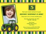 John Deere Tractor Birthday Party Invitations Printable Tractor John Deere Birthday Party Invitation