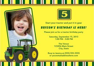John Deere Tractor Birthday Party Invitations Printable Tractor John Deere Birthday Party Invitation