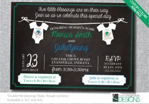 Joint Baby Shower Invitation Wording Joint Baby Shower Invitation Custom by Lukenshagedorndesign