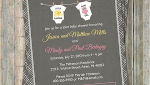 Joint Baby Shower Invitation Wording Joint Baby Shower Invitation Onesies by Freshlysqueezedcards