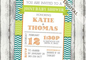 Joint Baby Shower Invites Joint Baby Shower Invitation Couples Shower by