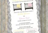 Joint Baby Shower Invites Joint Baby Shower Invitation Crib and Blanket Surprise Girl