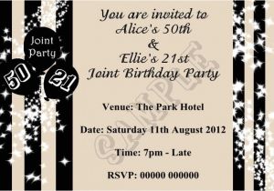 Joint Party Invitation Template Joint Birthday Party Invitations for Adults Birthday