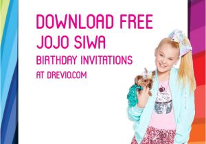 Jojo Siwa Party Invitation Template Free Jojo Siwa Birthday Invitation Templates Free