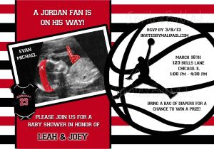 Jordan Baby Shower Invitations Michael Jordan Basketball Baby Shower Invitation Not A