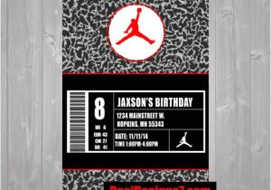 Jordan Box Baby Shower Invitations Michael Jordan Shoe Box Inspired Birthday by Desidesigns7