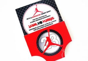 Jordan themed Baby Shower Invitations Air Jordan Jumpman Baby Shower Invitation $12 75 Invite