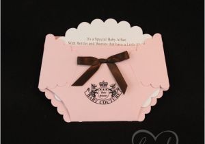 Juicy Couture Baby Shower Invitations Juicy Couture Inspired Baby Shower Diaper Shaped by