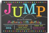 Jump Party Invitation Template Jump Invitation Printable Jump Bounce Trampoline Birthday