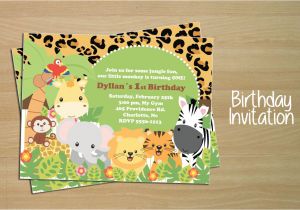 Jungle Birthday Invitation Template Birthday Invitation Card Jungle Invitation Templates