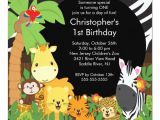 Jungle Birthday Invitation Template Free Cute Safari Jungle Birthday Party Invitations Zazzle Com
