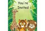 Jungle Birthday Invitation Template Free Jungle theme Birthday Invitations Zazzle Com