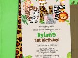 Jungle Book Birthday Invitation Template Jungle 1st Birthday Party Invitation Template Jungle