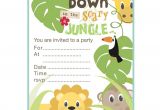 Jungle Party Invitation Template Jungle theme Birthday Invitations Free Printable Best