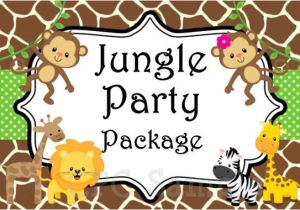 Jungle Safari Birthday Invitation Template Jungle Safari Birthday Party Invitation by