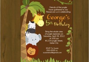 Jungle Safari Birthday Invitation Template Safari Birthday Invitation Jungle Birthday by