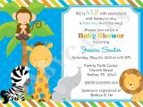 Jungle theme Baby Shower Invitation Templates Free Jungle Invitation Template