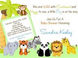 Jungle theme Baby Shower Invitation Templates Safari Baby Shower Invitations Free Template