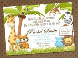 Jungle theme Baby Shower Invitation Templates Safari Baby Shower Invitations Template