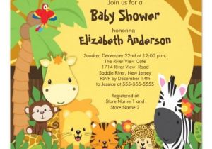 Jungle theme Baby Shower Invites Cute Safari Jungle Animals Baby Shower Invitations