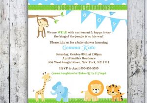 Jungle theme Baby Shower Invites Free Printable Baby Shower Invitations Jungle theme