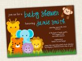 Jungle theme Baby Shower Invites Jungle theme Baby Shower Invitation
