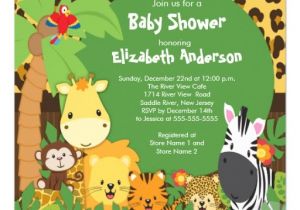 Jungle theme Baby Shower Invites Safari Jungle theme Baby Shower Invitations