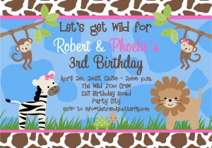 Jungle theme Birthday Invitation Template Online Free Birthday Party Invitation Templates Free Invitation