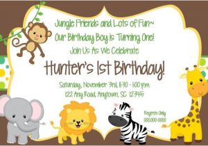 Jungle theme Birthday Invitations Free Printable Printable Jungle themed Birthday Invitation 5×7 by