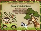 Jungle theme Party Invitation Templates 17 Safari Birthday Invitations Design Templates Free