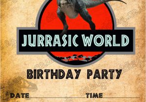 Jurassic Park Birthday Invitation Template Birthday Party Invitations Jurassic World Dinosaurs T