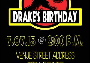 Jurassic Park Birthday Invitation Template Jurassic Park Birthday Invitation