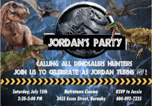 Jurassic Park Birthday Invitation Template Jurassic World Custom Printable Birthday by 5dollarparty