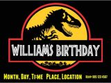 Jurassic Park Birthday Invitation Template Mark Hoffberg On Etsy