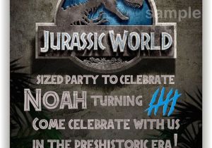 Jurassic World Birthday Invitation Template Free Jurassic World Birthday Invitation by Benannainvites On