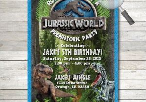 Jurassic World Party Invitation Template 7th Birthday Invitation theme Ideas Party Xyz