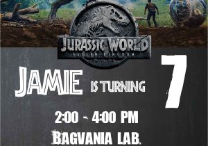Jurassic World Party Invitation Template Jurassic World Fallen Kingdom Birthday Party Ideas