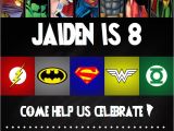 Justice League Birthday Invitation Template Justice League Birthday Invitation Digital File by