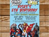 Justice League Birthday Invitations Printable Avengers Birthday Invitation Justice League by Ohsewlittle