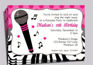 Karaoke Party Invitation Template Karaoke Party Invitation Printable Sing by thatpartychick